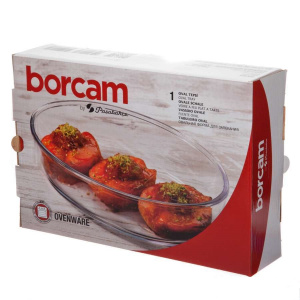 Посуда для СВЧ BORCAM овальный 1,5 л 18*26 см в коробке