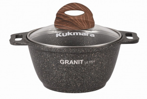 Кастрюля 1 л со стекл. крышкой, АП линия "Granit ultra" (Original)