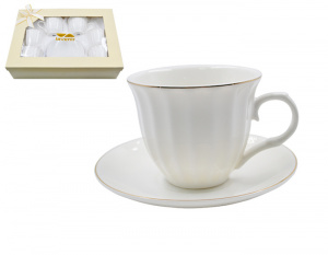 Набор чайный 12 пр. Lavenir "Пломбир" 210 мл, 14 см, фарфор