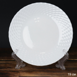 Тарелка 190 мм белая фактурная Плетенка / WVP75Q, NHG75 (WHITE) 742963