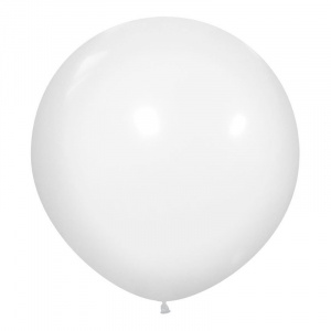 Шар латексный Белый, Пастель / White, размер 24"/60 см АКЦИЯ///