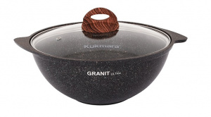 Казан для плова 3,5 л со стеклянной крышкой, АП линия «Granit Ultra» (Original)