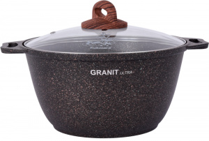 Кастрюля 3 л АП "Granit ultra" (Original) со стекл/кр