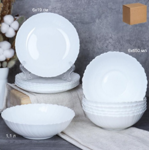 Набор столовый 13 пр.  WHITE картонная коробка