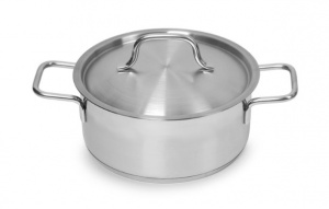 Кастрюля 2 л нерж.тройное дно d=190 h=80, ИНДУКЦИЯ, серия "Satin" LUXSTAHL