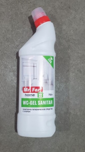 Средство для чистки унитаза Mr. Far Home WC-GEL Sanitar 750 гр ПНД с хлором
