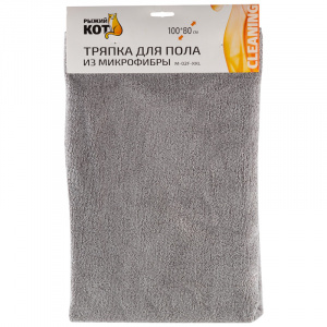 Тряпка для пола 80*100 см из микрофибры M-02F-XXL Рыжий Кот