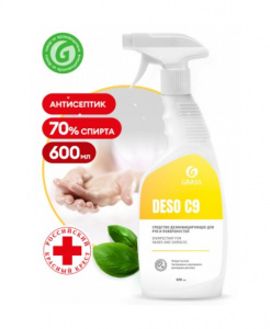 Дезинфицирующее средство для рук и поверхностей Grass DESO C9, 600 мл