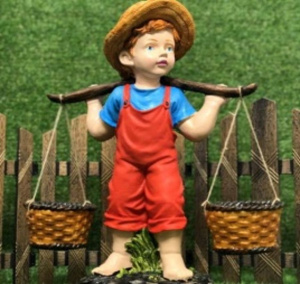 Фигурка садовая "Мальчик с коромыслом" 48*40*19 см