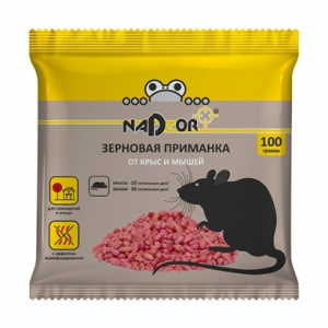 Зерновая приманка от мышей и крыс, 100г.