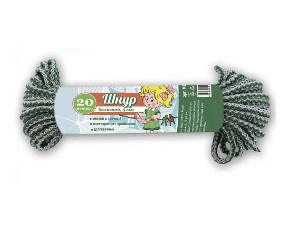 Шнур бельевой "УМНИЧКА" d=3мм, L=20 м  цветной 