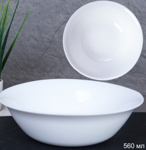 Салатник 560 мл d=16.5 см белый ЕВРО2 100б-см6,5, FLPW65-white, 110675