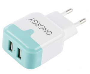 Сетевое зарядное устройство Energy ET-33, 2 USB разъёма, 2,1А