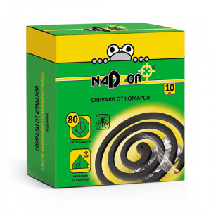 Спирали от комаров, чёрные, 10 шт, Nadzor