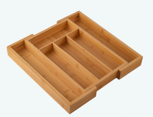 Лоток для столовых приборов БАМБУ ТАЧ/BAMBOO TOUCH раздвижной 23.5-35.5х35х4.5см