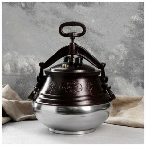 Казан - скороварка 10 л Афганский с ручками, двухцветный SB (в кор.) H102
