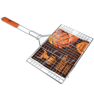 Решетка гриль 21*35*2 см  хром  GRILLBOOM