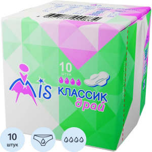 Прокладки 10 шт Mis комфорт классик драй 4 капли
