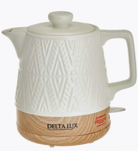 Чайник эл. 1,0 л DELTA 1200Вт корпус из фарфора