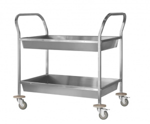 Тележка для сбора посуды ТДПп - 800*500*860 "Profi Inox", 2 уровня 800500860