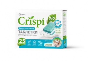 Экологичные таблетки для посудомоечных машин CRISPI (25шт)