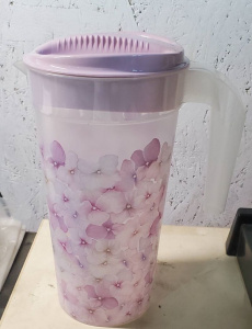 Кувшин 1,5 л с крышкой с декором С52320, цвет микс