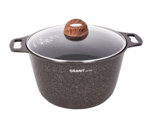 Кастрюля 8 л АП "Granit ultra" (Original) со стекл крышкой