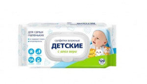 Салфетки влажные 120 шт детские алоэ вера   Светофор 