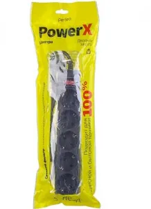 Сетевой фильтр 5 гнезд 1,8 м Perfeo PowerX 2200Вт чёрный PF_А4714