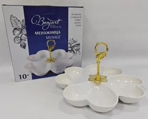 Менажница 10" 4 сердца 