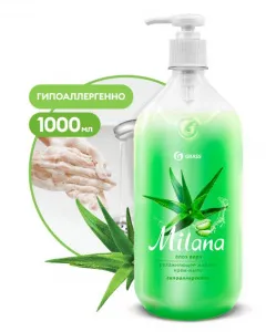Мыло- крем жидкое 1000 л с дозатором МИКС Milana Grass 126601, 125418, 126301