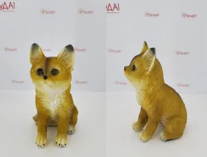 Фигурка садовая "Котенок сидячий (рыжий)" 18*14*10 см полистоун 