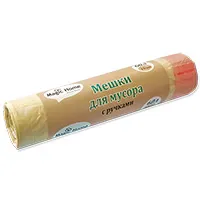 Мешки для мусора 60 л 10 шт 14 мкм с ручками Антелла HDPE