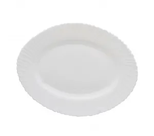 Блюдо овальное 35*27,5 см Lavenir HoReCa "Wave light", 14"  стеклокерамика