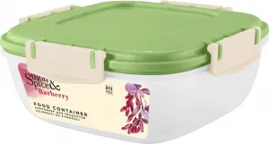 Контейнер 0,7 л для продуктов Вarberry, с защелками, герметичный, квадратный 165х165х70 мм АКЦИЯ///