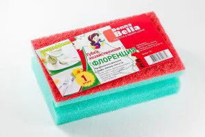 Губка хозяйственная 1 шт "Флоренция" 85*140*45 мм