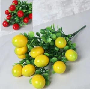 Растение искусственное Лимон, Ягода, Перец 33 см микс CW466 CW465