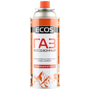 Газ для портативных приборов ECOS (цанговый, всесезонный, 400мл.)
