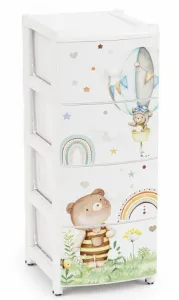Комод 4 секции "Мишутки" 395х500х980 мм