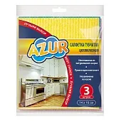 Набор салфеток 3 шт губчатая 15*15см AZUR 
