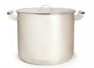 Кастрюля 40 л сварная (котел), без ТРС, d=36,7 см, h=37,8 см , листовые ручки, метал/кр