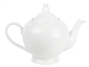 Чайник заварочный 600 мл, D=21,5см, L=12см, H=17см,фарфор, белье АКЦИЯ ///