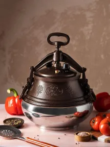 Казан - скороварка 8 л Афганский, с ручками, двухцветный М (в кор) H101